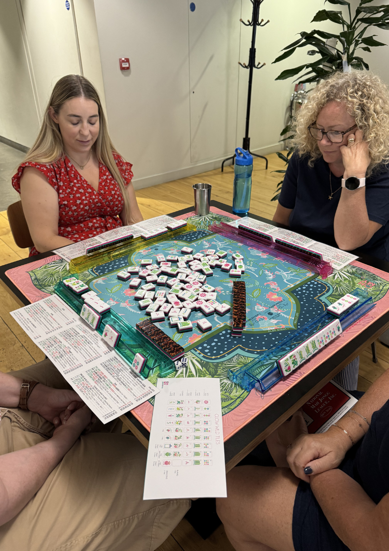 american mahjong social club in london every saturday at aldgate with beautiful american tiles